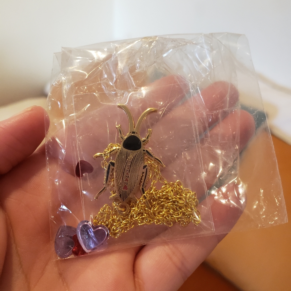 Creepy Gals Cockroach Necklace